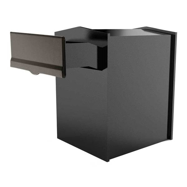 Lettasafe Collection Box w/Black Letter Plate and 8" to 10" Adjustable Chute LIB-BL-LM6-810